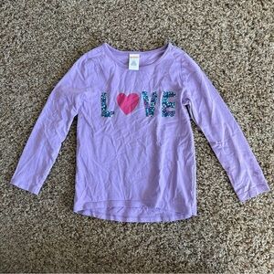 Gymboree Purple Love Long Sleeve Tee